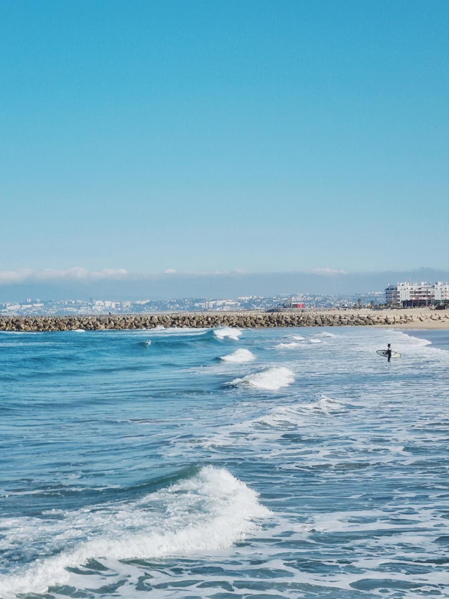 Beach Apartment W/Ocean View Costa de Caparica Luaran gambar